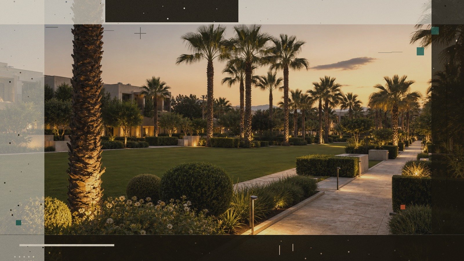 Tatil Sitesi Ortak Yeşil Alan, Antalya Belek peyzaj uygulaması (tamamlanmış proje)