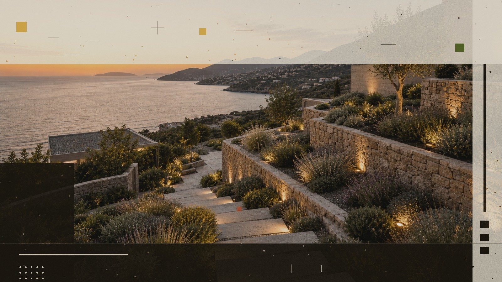 Manzaralı Yamaç Bahçesi, Antalya Kalkan peyzaj uygulaması (tamamlanmış proje)